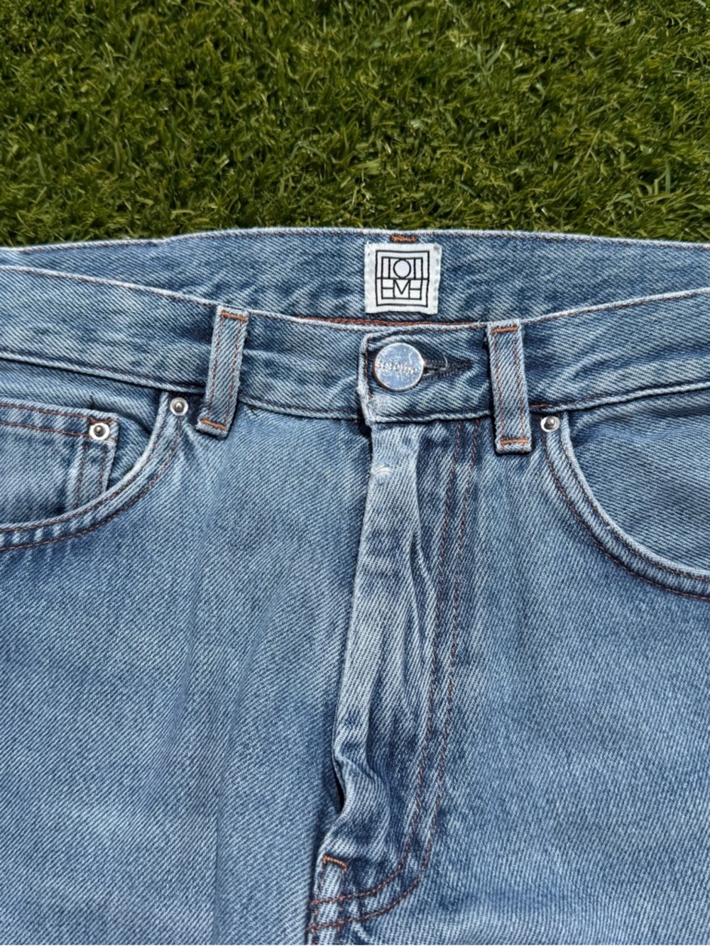 Toteme Light Blue Straight Leg Jeans - Picture 5 of 14